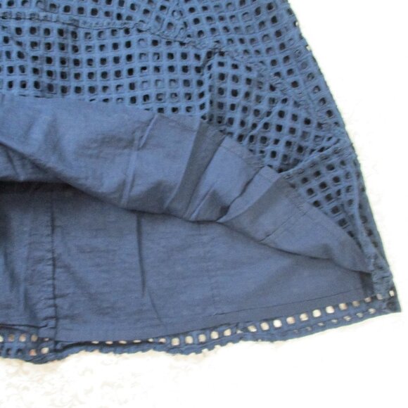 MADEWELL Navy Blue Eyelet Sleeveless Dress  10 - Picture 10 of 10